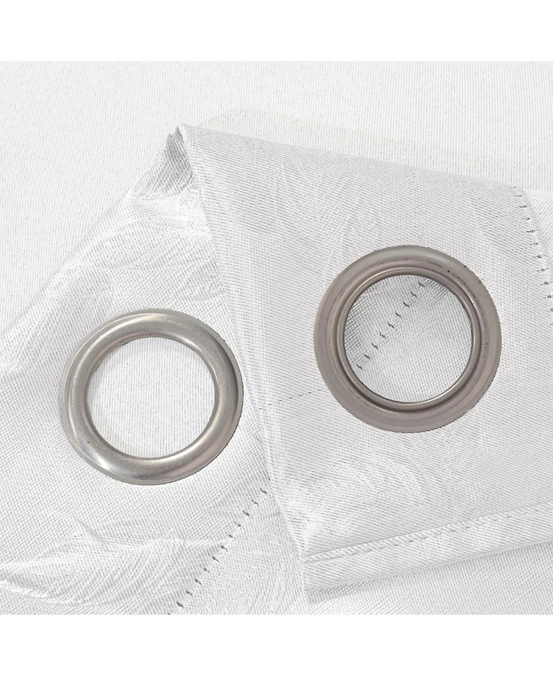 Olivia Gray 100% Polyester 200 Gsm Arlo Embossed Blackout Grommet Curtain