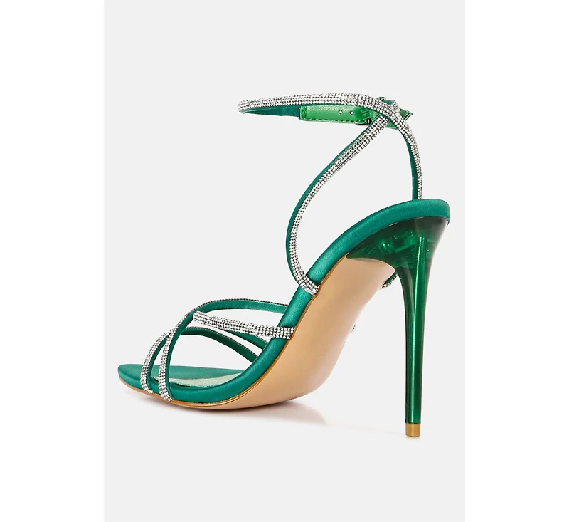 Dare Me Rhinestone Embellished Stiletto Sandals