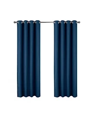 Olivia Gray 100% Polyester 250 Gsm Basket Weave Ian Luxury Jacquard Blackout Grommet Curtain Panel.