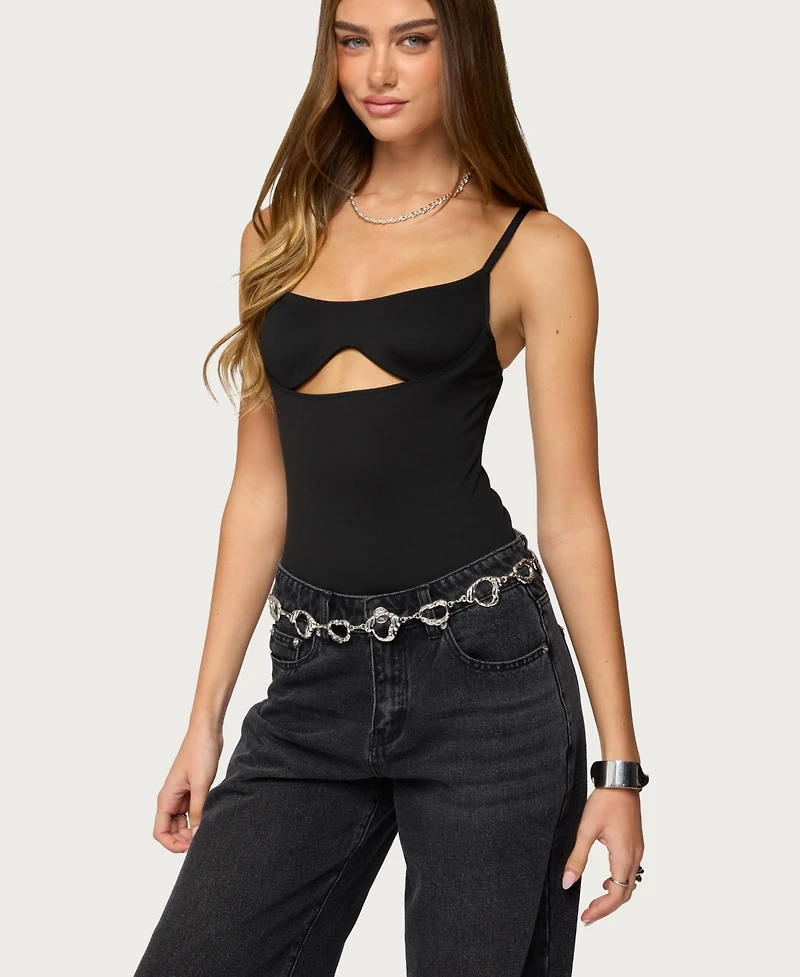 Edikted Women's Shulah Cutout Cupped Bodysuit
