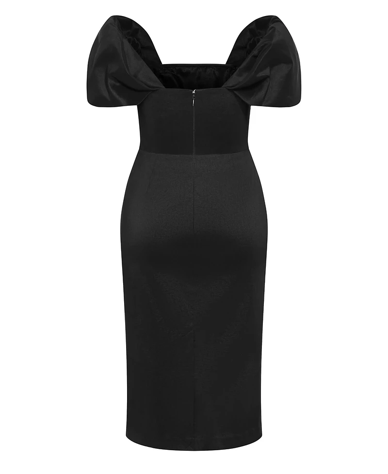City Chic Women's Elyse Off Shoulder Midi Dress