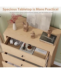 gaomon Modern 5-Drawer Dresser, Simple Wooden Chest with Deep Drawers, Space-Saving Storage for Bedroom, Living Room, Hallway