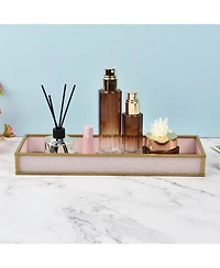 Lauraella Handcrafted Glass Tray, Decorative Storage Tray for Makeup, Jewelry, Desk
