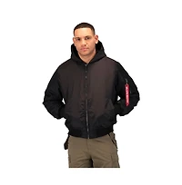 Alpha Industries Men's Ma-1 Hooded Oxford Flight Jacket