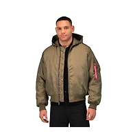 Alpha Industries Men's Ma-1 Hooded Oxford Flight Jacket