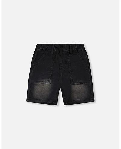 Deux par Baby Boys French Terry Denim Shorts