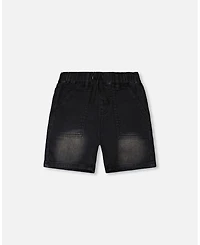 Deux par Baby Boys French Terry Denim Shorts