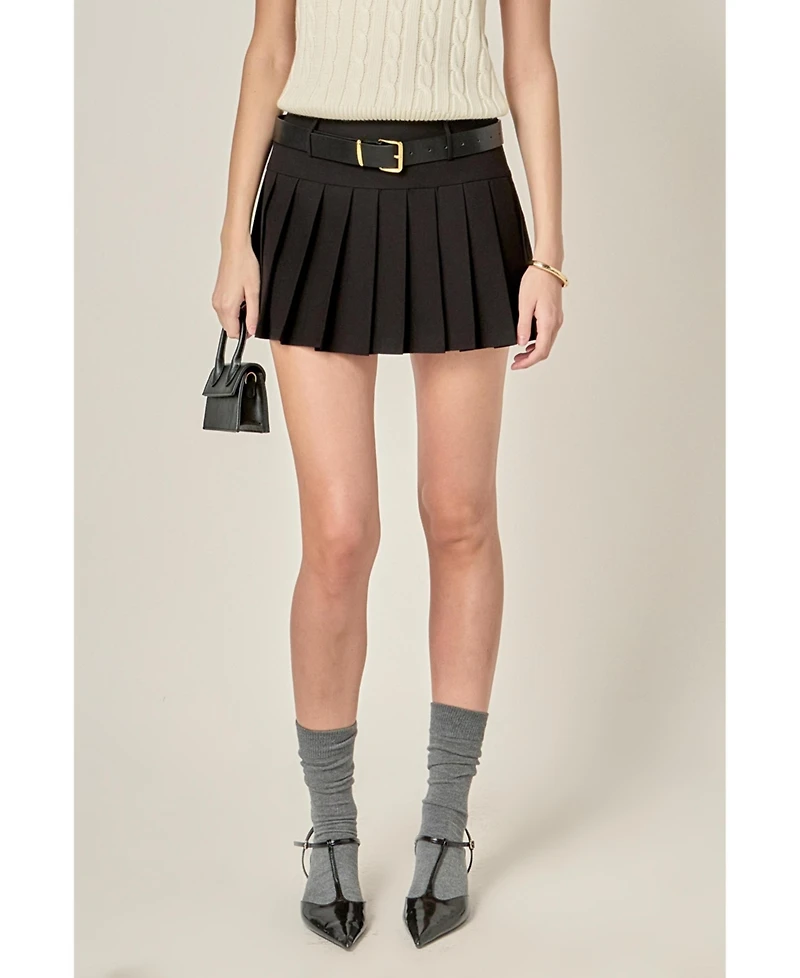 English Factory Women's Pleated Skort