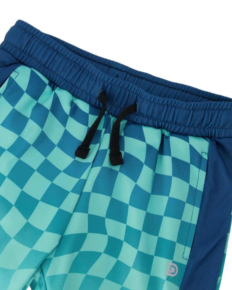Deux par Boy Athletic Shorts Polyester Printed Checkerboard - Child