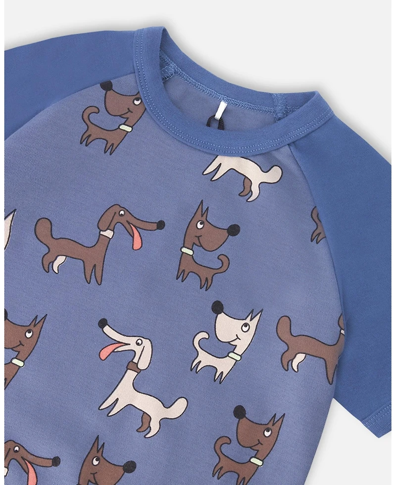 Deux par Baby Boy Cotton Two-Piece Pyjama Set Dog Print