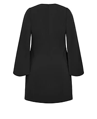 City Chic Plus Amaya Cape Sleeve Mini Dress