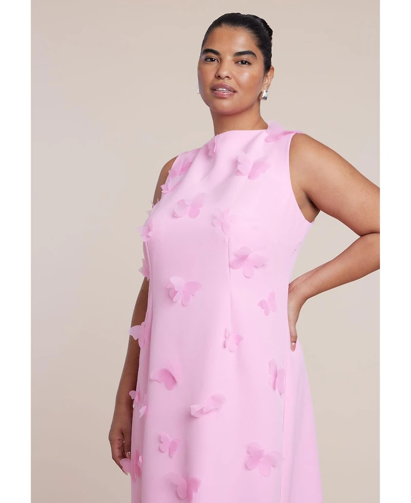 Eloquii Women's Plus Applique Column Dress