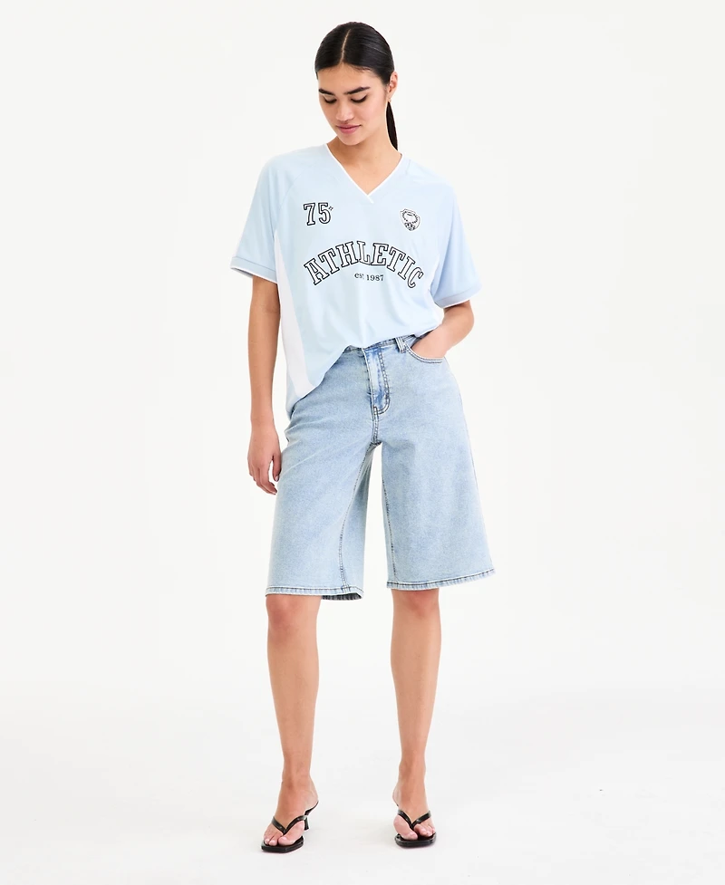 Bar Iii Women's Baggy Denim Shorts, Macy's Exclusive