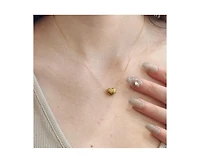 Little Sky Stone Pebble Heart Pendant Necklace