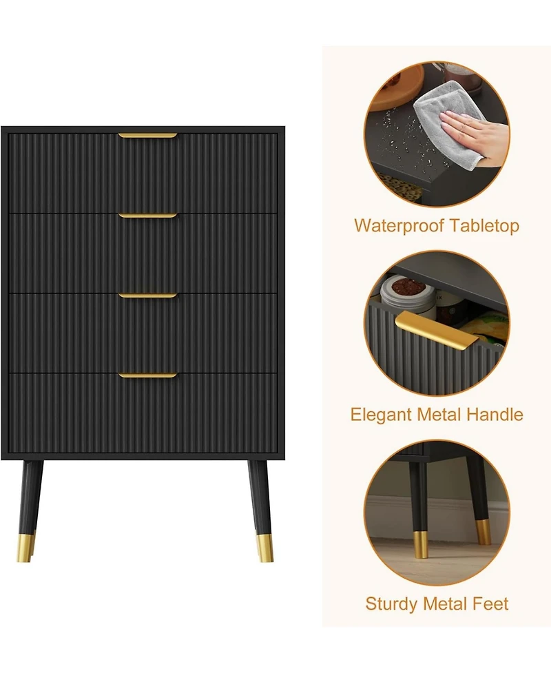 gaomon Drawer Dresser for Bedroom, Modern Closet Dressers Chest of Drawers, Storage Dresser Chest Cabinet Organizer Unit