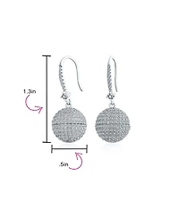 Bling Jewelry Modern Cocktail Pave Cz Statement Disco Ball Earrings Cubic Zirconia