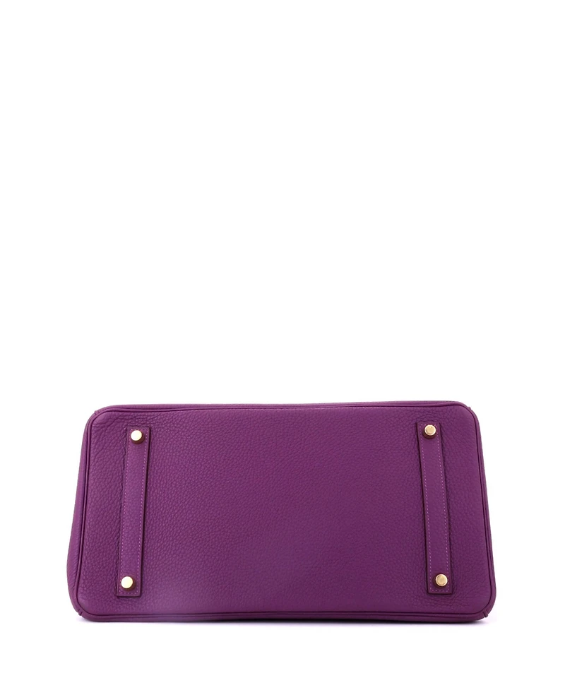 Pre-Owned HERMES Birkin 35 Handbag Purple Togo with Gold Hardware