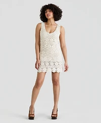 And Now This Women's Sequin Embellished Crochet Mini Dress, Macy's Exclusive