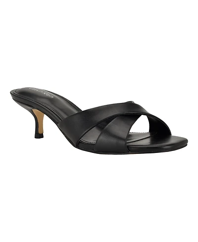 Calvin Klein Women's Skylor Criss-Cross Kitten Heel Sandals