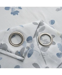 Olivia Gray 100% Polyester 140 Gsm Aiden Printed Textured Grommet Curtain Panel