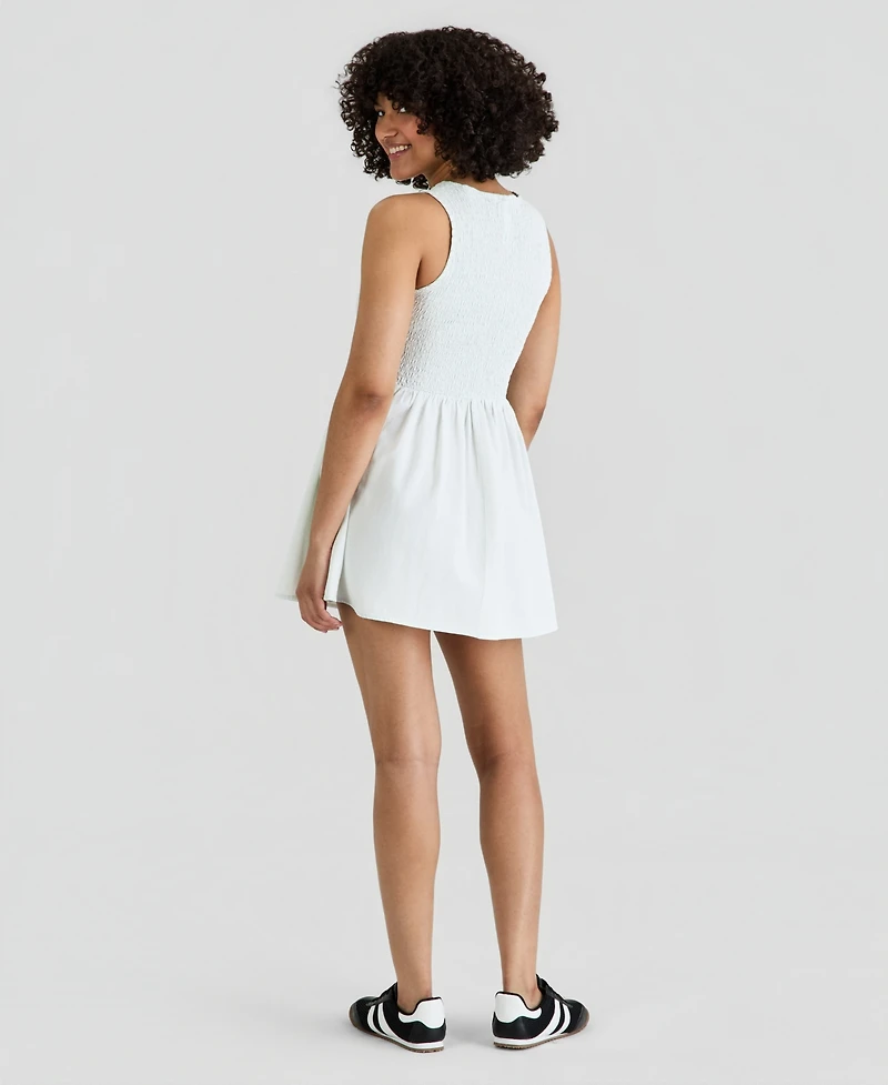 And Now This Women's Smocked Bodice Cotton Mini Dress, Macy's Exclusive