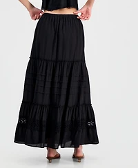 And Now This Juniors' Cotton Tiered Tie-Waist Maxi Skirt, Macy's Exclusive