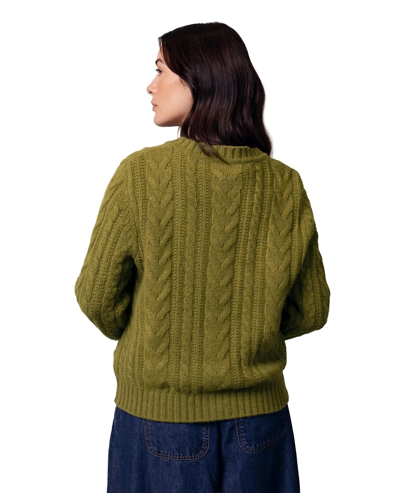 Celtic & Co. Women's Merino Wool Cable Knit Cardigan