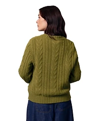 Celtic & Co. Women's Merino Wool Cable Knit Cardigan