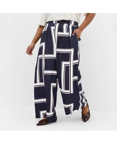 City Chic Women's Hallie Print Wide Leg Pant