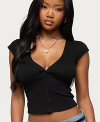 Edikted Womens Alza Button Up Top