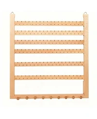 Walnut Wood Earring Necklace Organizer Easy Assembly
