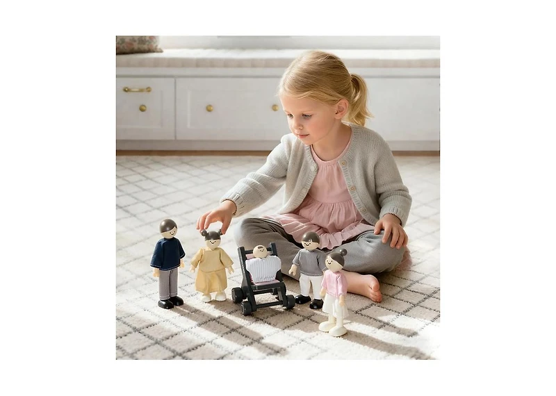 Tiny Land Wooden Dollhouse Dolls