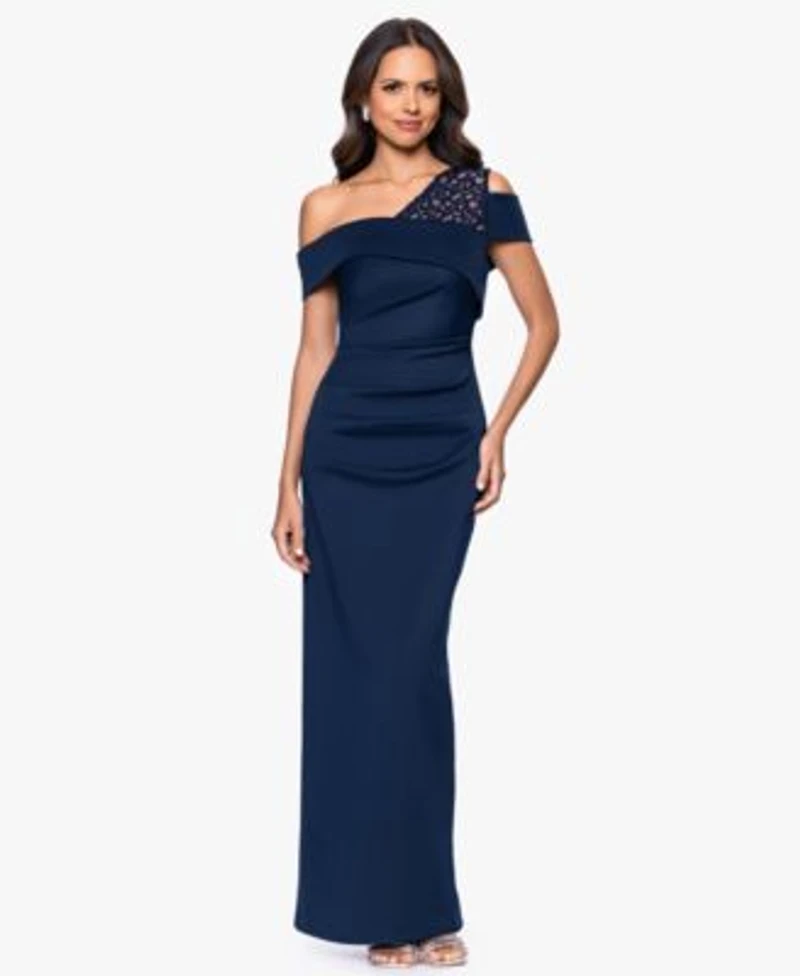 B A By Betsy Adam Womens Off The Shoulder Ball Gown
