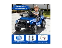 Slickblue 12V Kids Ride-On Utv with Detachable Trailer, Battery Powered