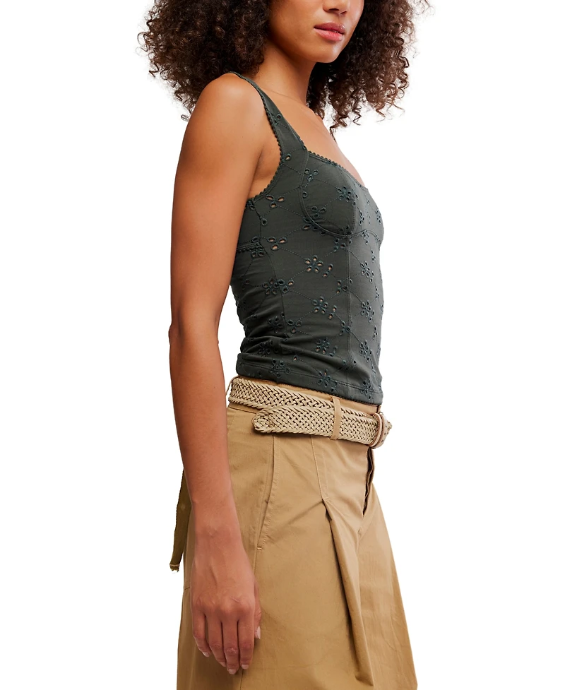 Free People Women's Full Bloom Eyelet Tank Top