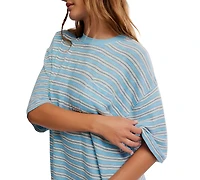Free People Women's All Love Stripe Pocket Crew Neck T-Shirt