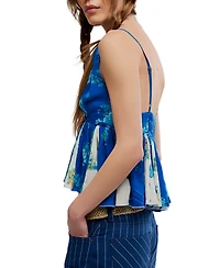 Free People Women's Tillie Floral Sleeveless V-Neck Top