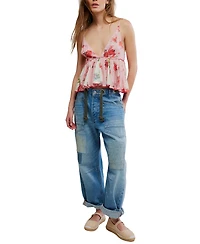 Free People Women's Tillie Floral Sleeveless V-Neck Top