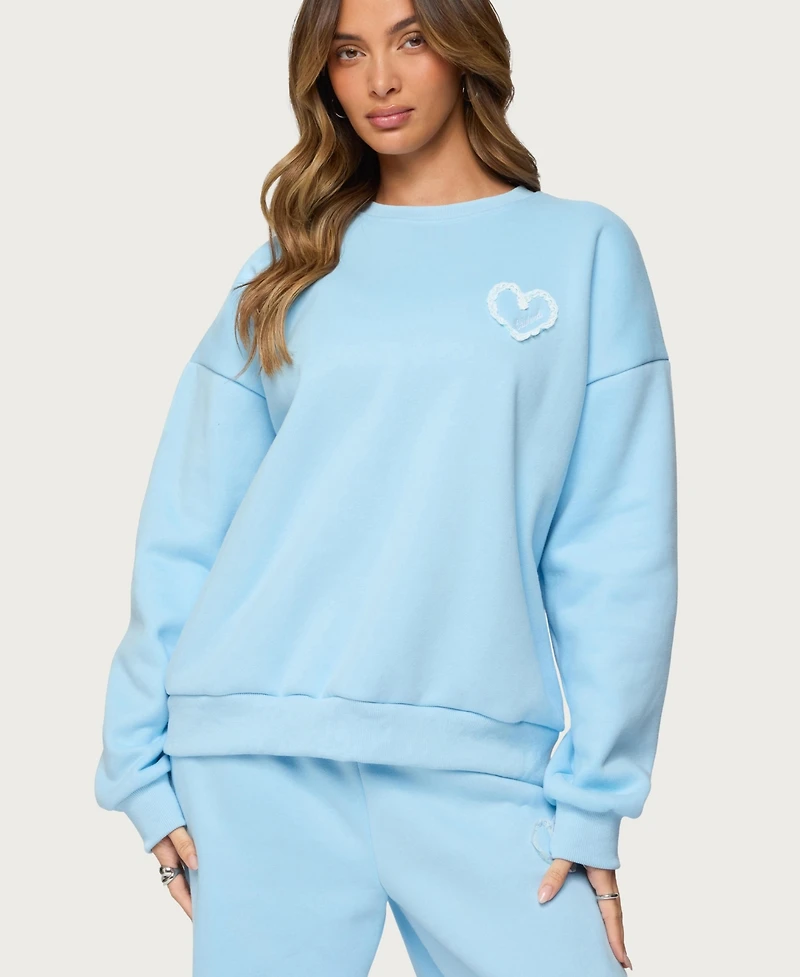 Edikted Women's Love Oversized Sweatshirt
