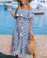 Cupshe Women's V-Neck Pull-On Unlined Dress