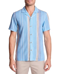 Paisley & Gray Men's Camp Collar Stripe Shirt