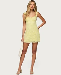 Edikted Womens Stephanie Lace Mini Dress