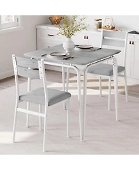 gaomon Dining Table for 2 Small Table and Chairs Set of 2 Square Dinette Set for 2 3 Piece Kitchen and Dining Room Sets for Small Space