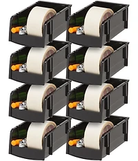 Iris Usa Stackable Bins, Plastic Front Shelf Bin Storage Organizer, Craft Supplies, Small Parts, Nuts and Bolts, 8Pk