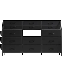 gaomon Drawer Fabric Dresser for Bedroom, Large Dresser with 2 Shelves & Wood Top, Dressers & Chests of Drawers