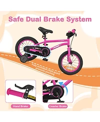 Mecale 14 Inch Kids Bike for 3-5 Years Old Adjustable with Removable Training Wheels