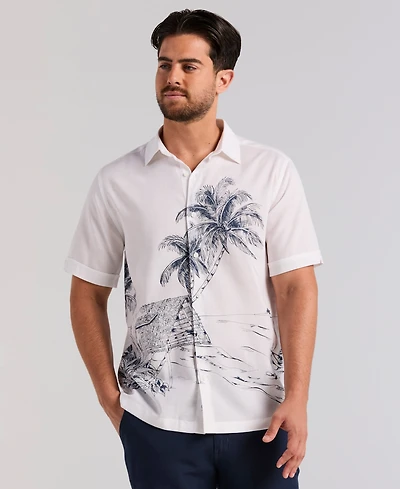 Cubavera Men's Island Scenic Print Shirt