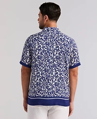 Cubavera Men's Twill Leaf Print Shirt