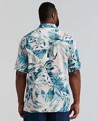 Cubavera Men's Big & Tall Leaf Print Short-Sleeve Shirt