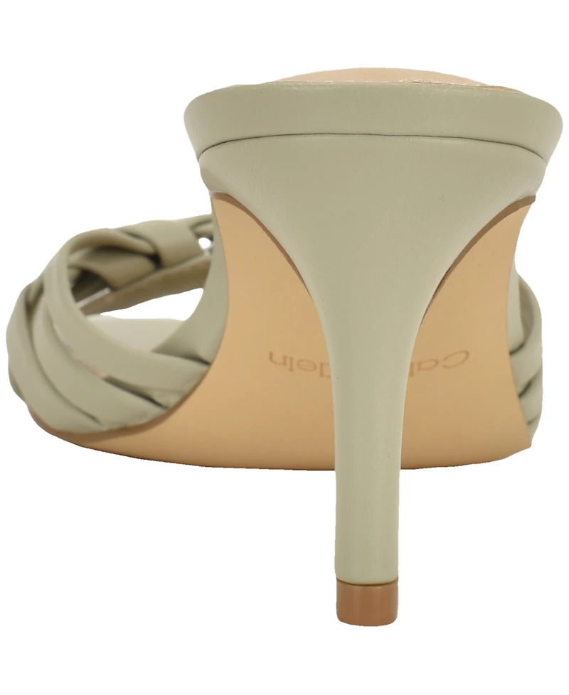 Calvin Klein Women's Wendine Woven Kitten Heel Dress Sandals